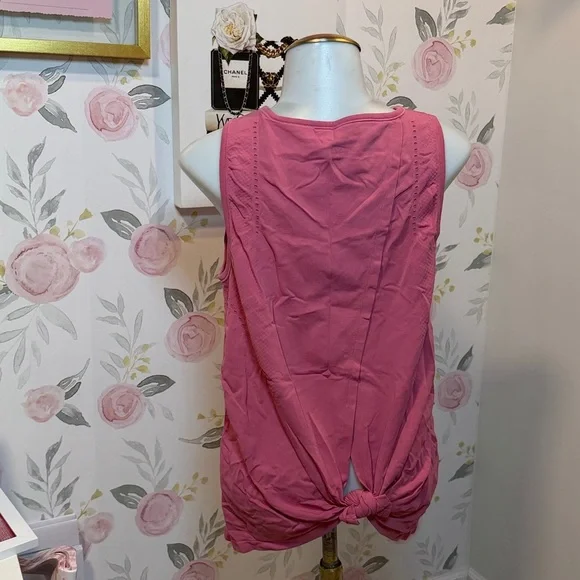 Athleta Pink with Open Tie in Back Tank Top - Picture 2 of 5